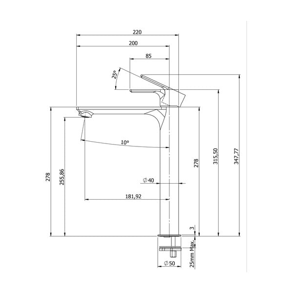 Biała bateria umywalkowa stojąca Pax – Sapho-image-1