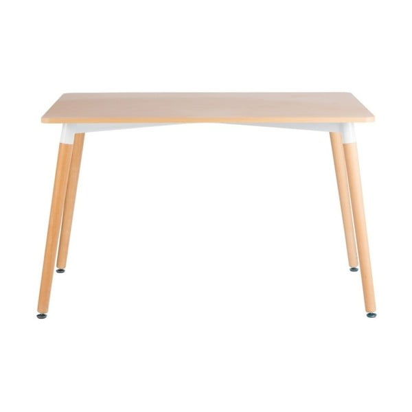 Stół z nogami z drewna bukowego Diamond Natural, 120x80 cm
