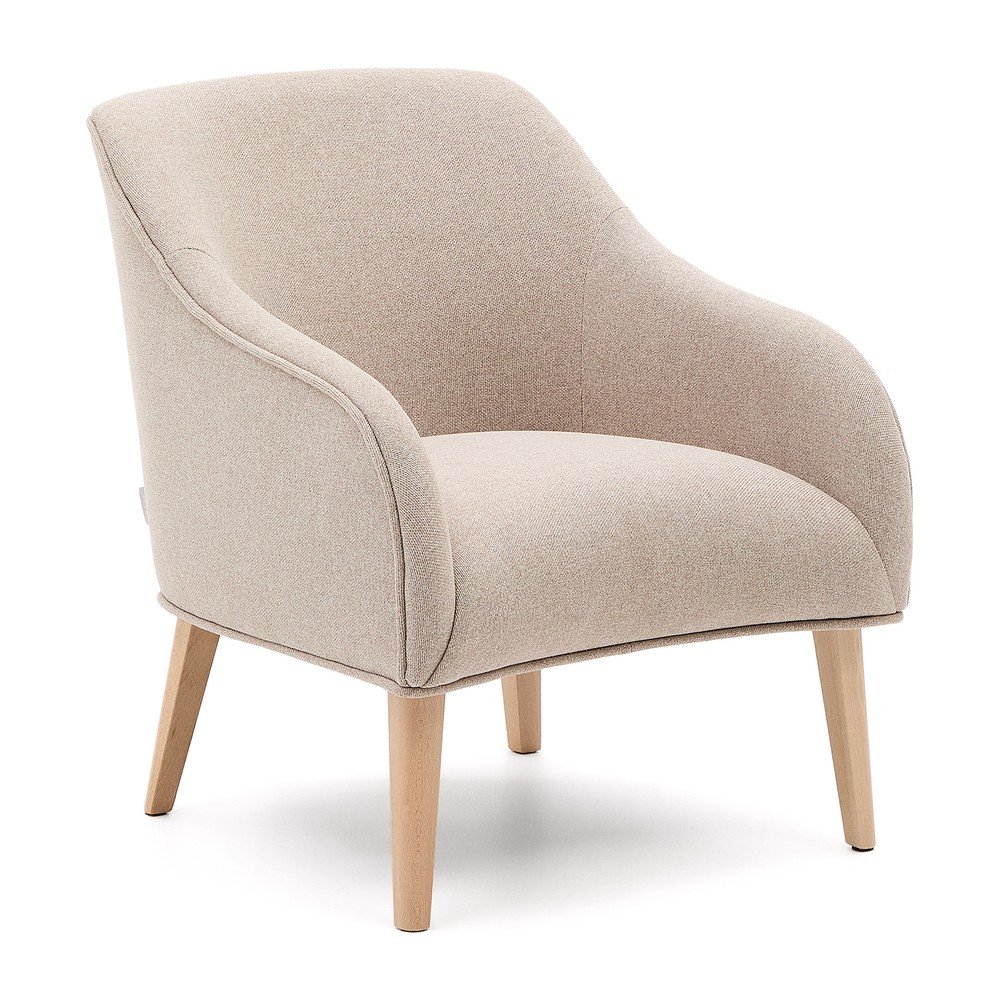 Beżowy fotel Bobly – Kave Home