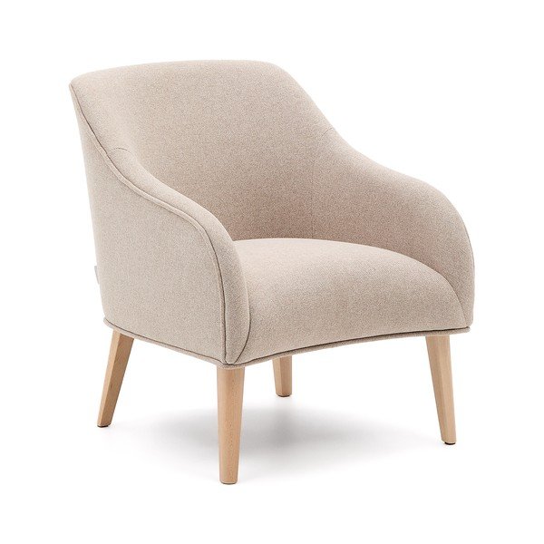 Beżowy fotel Bobly – Kave Home
