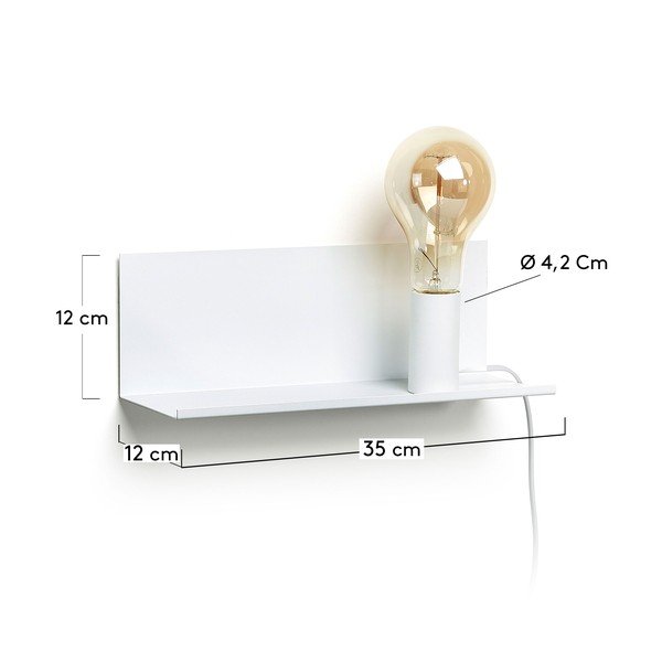 Biały kinkiet z półką Hannah – Kave Home-image-3