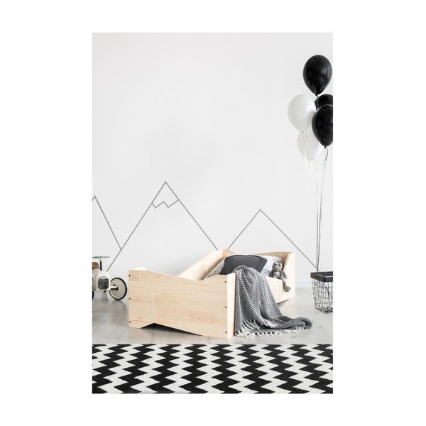 Łóżko dziecięce z drewna sosnowego Adeko BOX 5, 90x150 cm-image-1