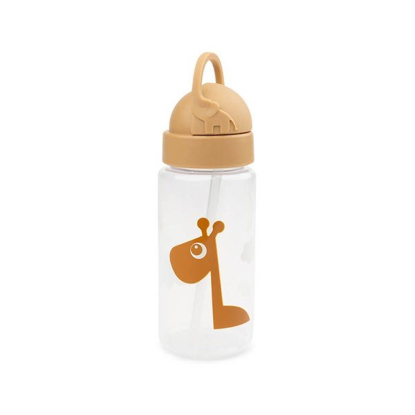 Żółta butelka dla dzieci ze słomką 0,35 l Raffi – Done by Deer