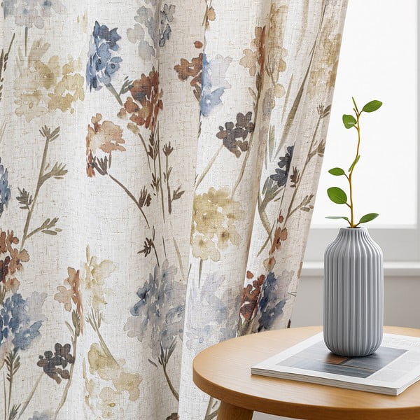 Kremowa zasłona 135x250 cm Flosi – Restilo-image-1