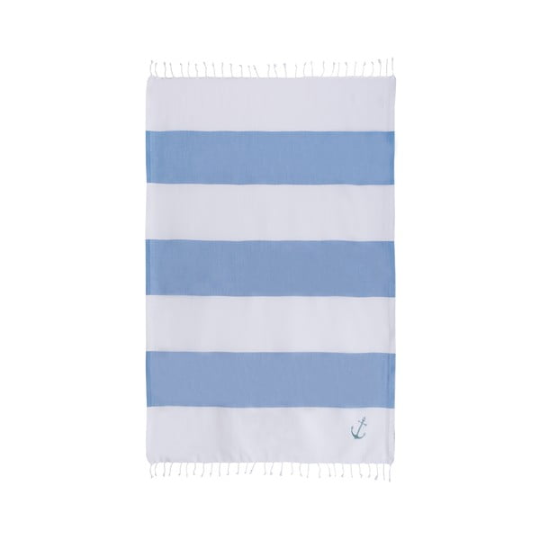 Ręcznik hamam Sea Pool White Blue, 100x170 cm