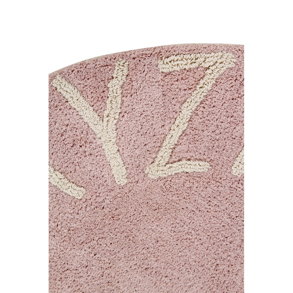 Jasnoróżowy bawełniany dywan dziecięcy tkany ręcznie odpowiedni do prania ø150 cm ABC Vintage Nude – Lorena Canals (zdjęcie 3)