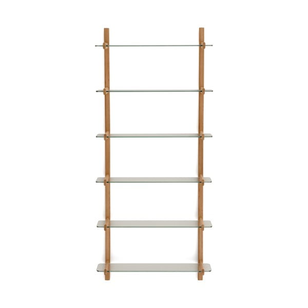 Szklany modułowy system półek w naturalnym kolorze 90x202x30,5 cm Sitra – Kave Home