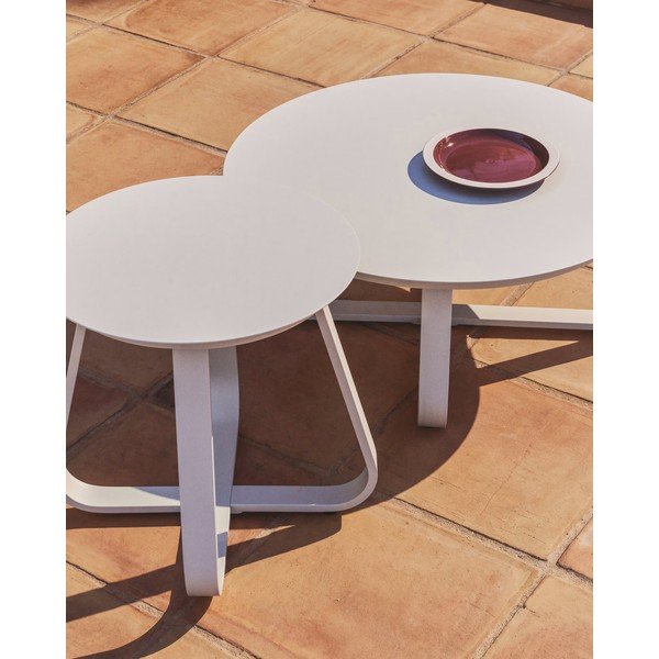 Metalowy okrągły stolik ogrodowy ø 48 cm Tamaris – Kave Home-image-3