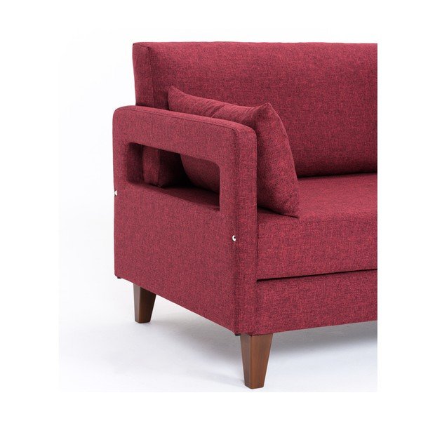 Burgundowa sofa rozkładana Balcab Home Hannah-image-3