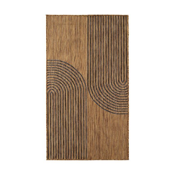 Czarny/brązowy dywan odpowiedni na zewnątrz 80x150 cm Mira 1453 – Ayyildiz Carpets