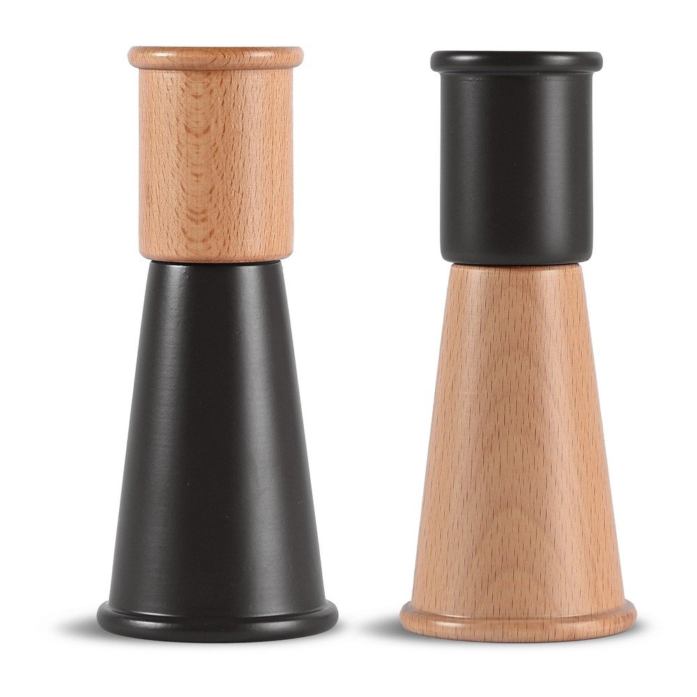Czarny/w naturalnym kolorze zestaw młynków do pieprzu i soli 2 szt. ceramiczny Gurken – Sagaform