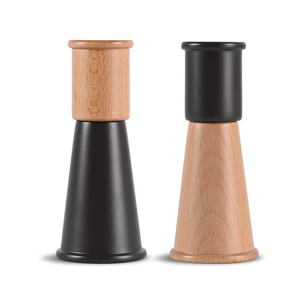 Czarny/w naturalnym kolorze zestaw młynków do pieprzu i soli 2 szt. ceramiczny Gurken – Sagaform