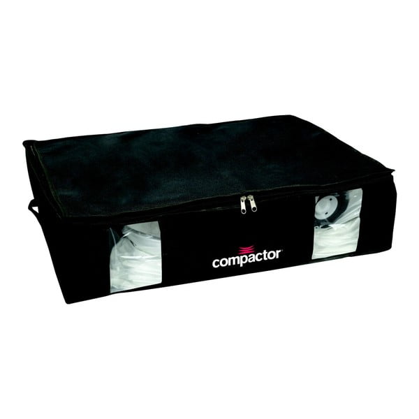 Czarny pojemnik z workiem próżniowym Compactor Black Edition, obj. 145 l
