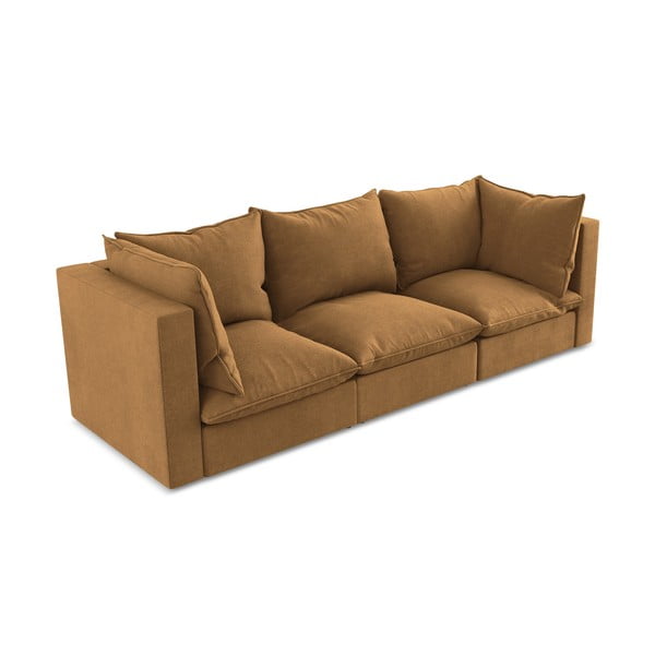 Sofa w kolorze terakoty 255 cm Manao – Makamii-image-2