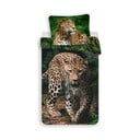Bawełniana pościel dziecięca jednoosobowa 140x200 cm Leopard "Green" – Jerry Fabrics