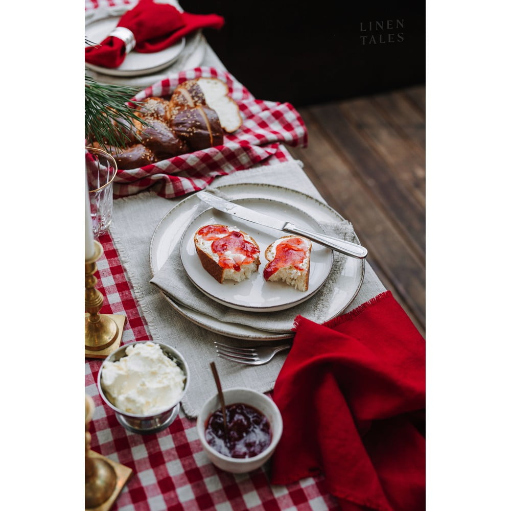 Serwetki lniane zestaw 2 szt. Red Gingham – Linen Tales (zdjęcie 4)