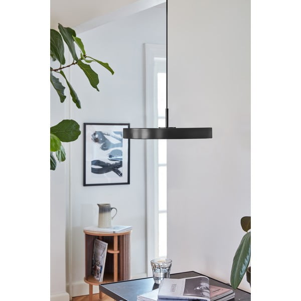 Czarna lampa wisząca LED ze ściemniaczem i metalowym kloszem ø 31 cm Asteria Plus Mini – UMAGE-image-1