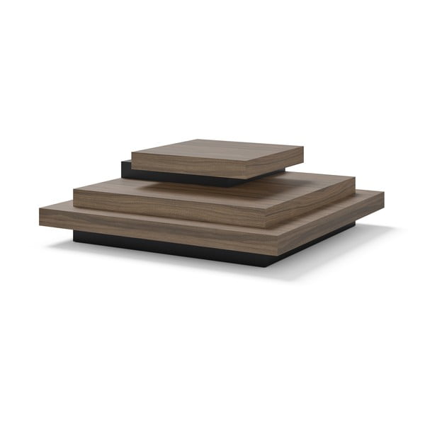 Czarny stolik w dekorze orzecha 110x110 cm Slate – TemaHome-image-2