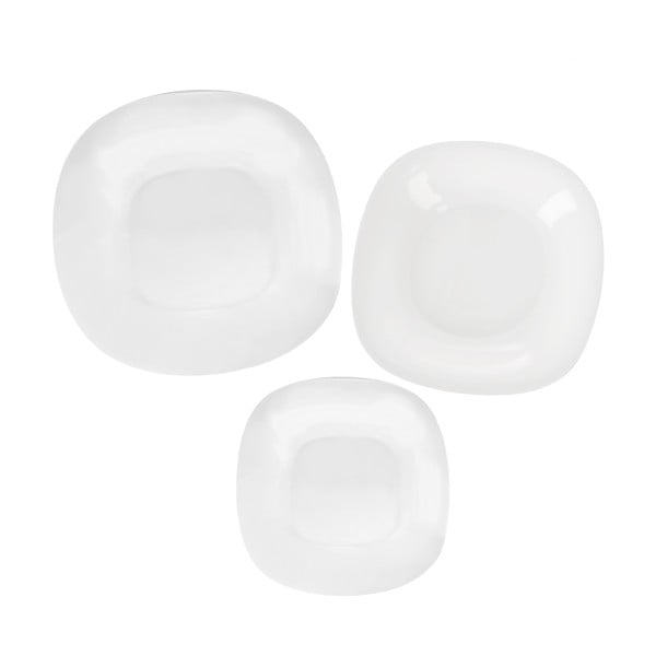 Szklany zestaw talerzy 18 szt. LUNA – Orion