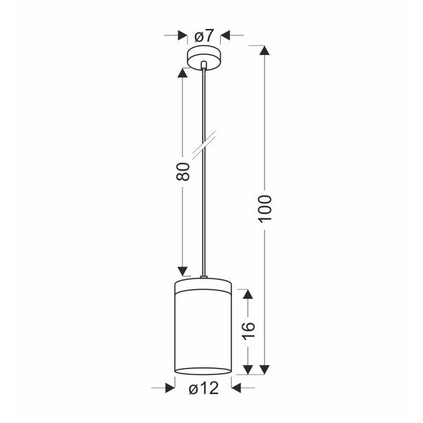 Czarno-naturalna lampa wisząca ze szklanym kloszem ø 12 cm Wels – Candellux Lighting-image-1