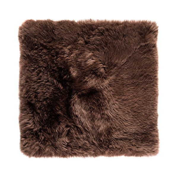 Brązowy dywan kwadratowy z owczej skóry Royal Dream Zealand Square, 70 x 70 cm