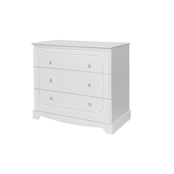 Biała niska komoda dziecięca 102x89 cm Royal – BELLAMY-image-2