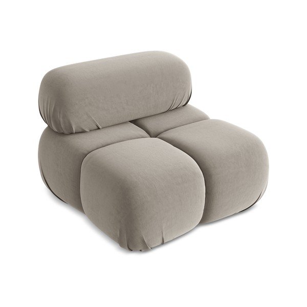 Beżowy aksamitny moduł sofy Lokua – Makamii-image-2