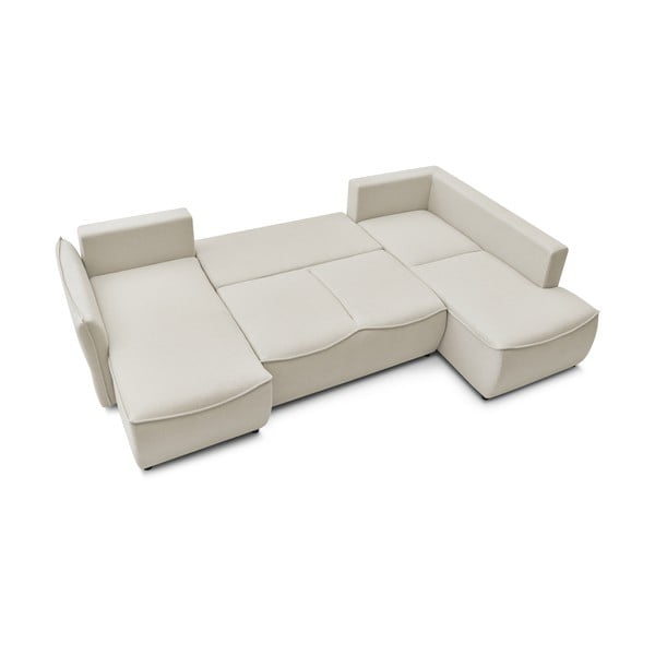 Kremowy rozkładany narożnik (prawostronny) Leon – Bobochic Paris-image-3