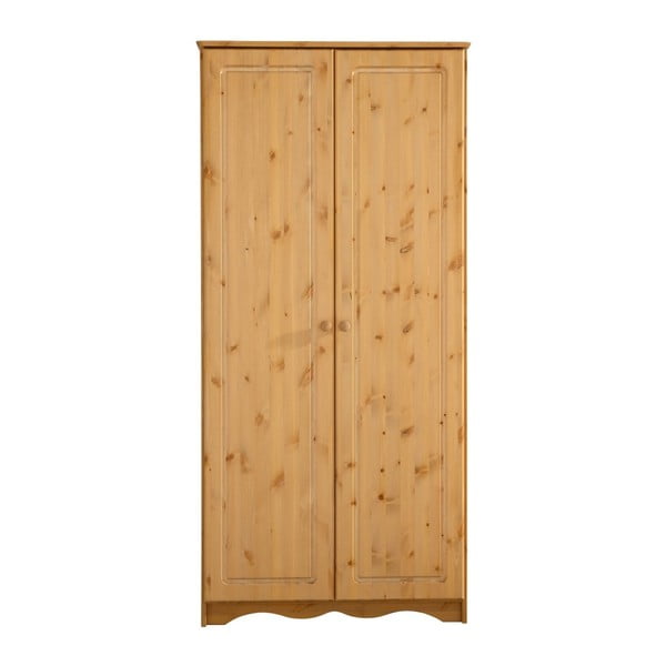 Brązowa 2-drzwiowa szafa z litego drewna sosnowego Støraa Amanda