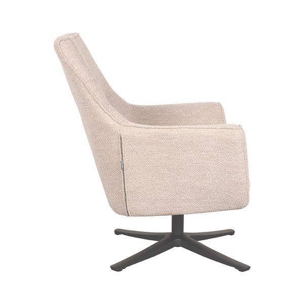 Beżowy fotel z materiału bouclé Tod – LABEL51-image-1