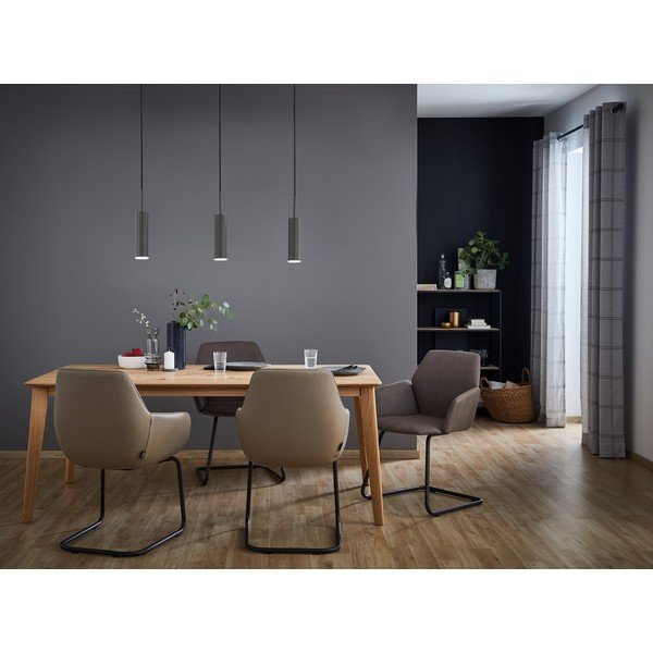 Czarna lampa wisząca LED ze ściemniaczem Stina – Fischer & Honsel-image-1
