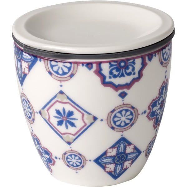 Niebiesko-biały porcelanowy pojemnik na żywność Villeroy & Boch Like To Go, ø 7,3 cm