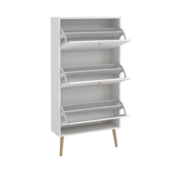 Biała uchylna szafka na buty Bodo – Tvilum-image-4