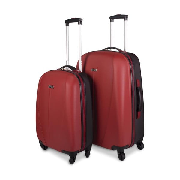 Zestaw 2 czerwonych walizek Tempo