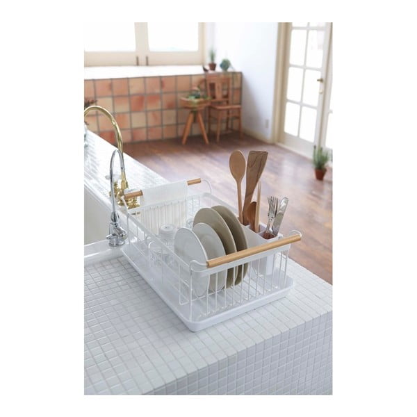 Ociekacz do naczyń z detalem z bukowego drewna YAMAZAKI Tosca-image-4