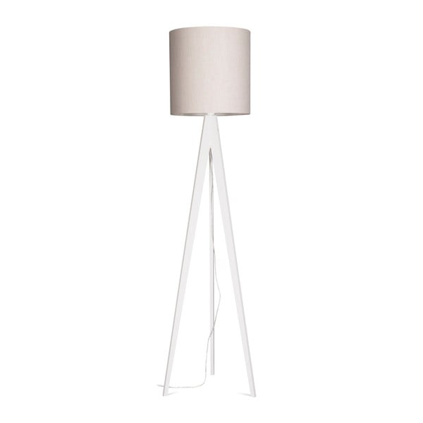 Kremowa lampa stojąca 4room Artist, biała lakierowana brzoza, 158 cm