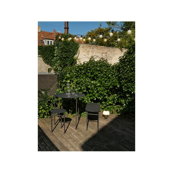 Czarny metalowy stołek Disc – Zone-image-1