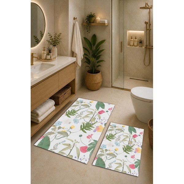 Dywaniki łazienkowe zestaw 2 szt. 60x100 cm Floral – Mila Home-image-1