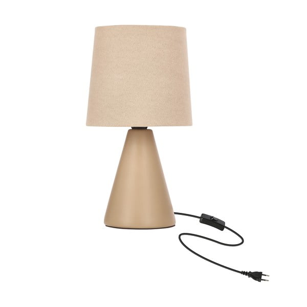 Beżowa lampa stołowa z tekstylnym kloszem (wysokość 24,5 cm) Satti – Candellux Lighting-image-3