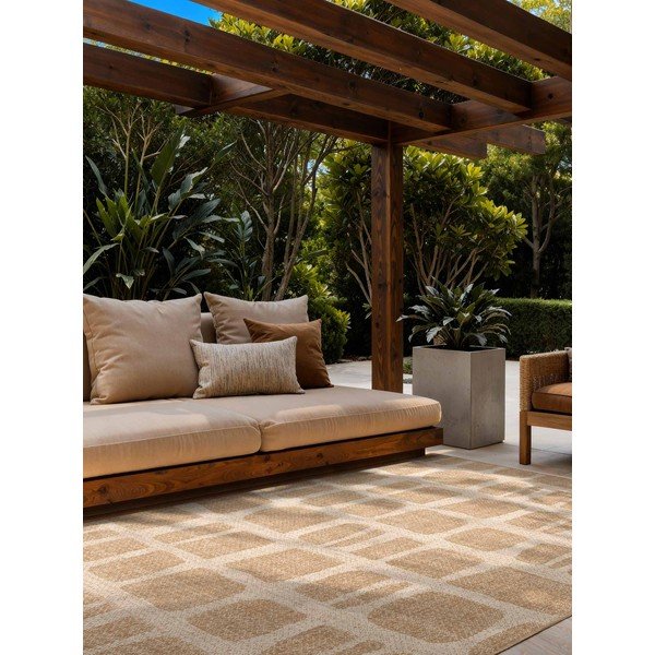 Kremowy/w naturalnym kolorze dywan odpowiedni na zewnątrz 160x230 cm Haringey Ruskin – Ted Baker-image-1