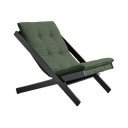 Fotel rozkładany Karup Design Boogie Black/Olive Green