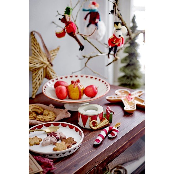 Kremowa kamionkowa miska ze świątecznym motywem Jolly – Bloomingville-image-1