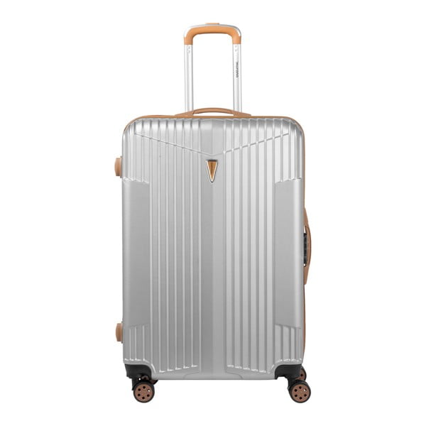 Biała walizka na kółkach Murano Europa