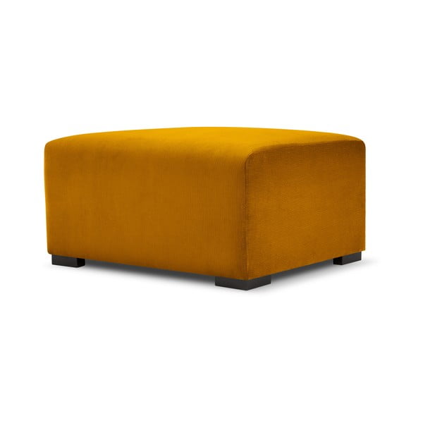 Żółty sztruksowy puf Cosmopolitan Design Hobart