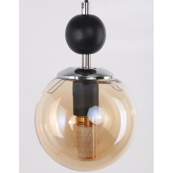 Lampa wisząca w kolorze żółto-czarnym kolorze ze szklanym kloszem ø 15 cm Marble – Squid Lighting-image-1