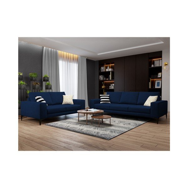 Ciemnoniebieska sofa 2-osobowa Cosmopolitan Design Lugano-image-4