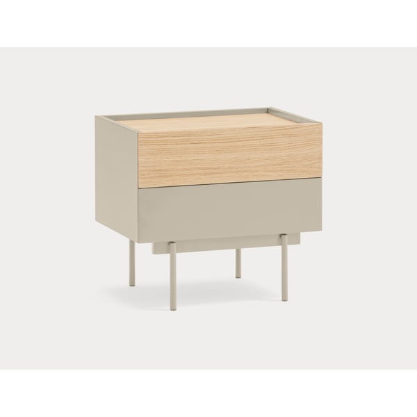 Beżowo-naturalna szafka nocna w dekorze dębu Otto – Teulat-image-4