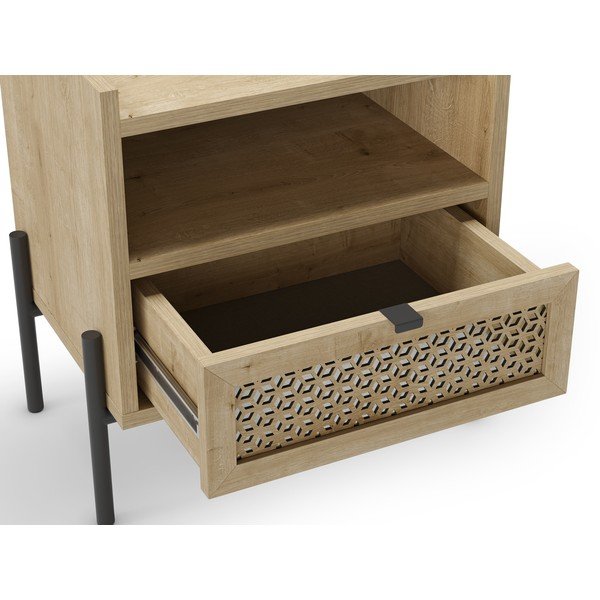 Szafka nocna w dekorze dębu z półką Inca – Marckeric-image-3