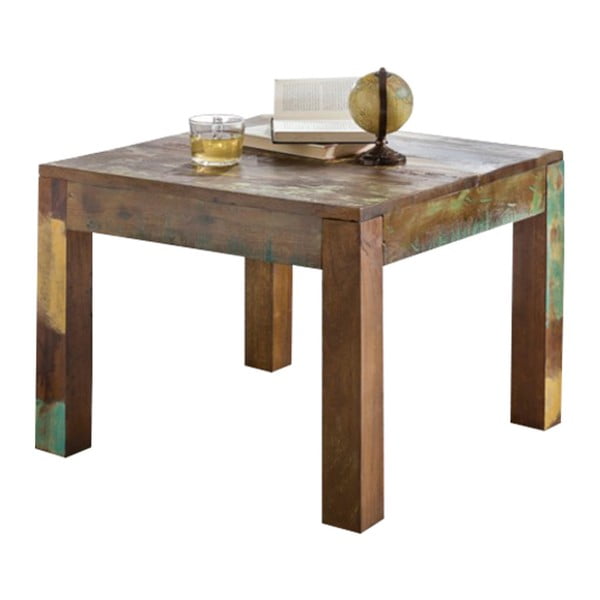 Stół z drewna mango z recyklingu Skyport KALKUTTA, 60x60 cm
