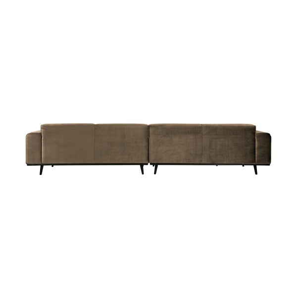 Brązowa aksamitna sofa BePureHome Statement, 372 cm-image-2